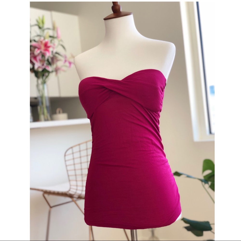 Bebe: Fuchsia/Magenta Padded Tube Top